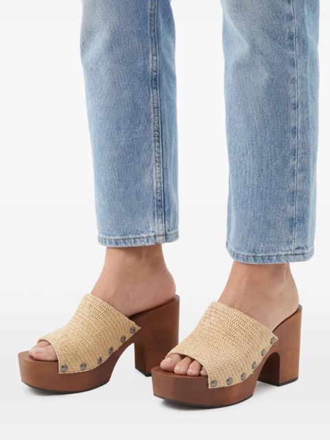Simon Miller 110mm stud-detail heeled sandals - Neutrals