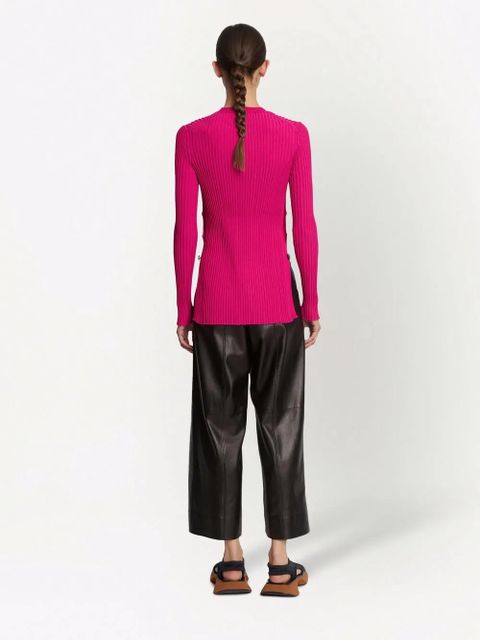 Proenza Schouler ribbed-knit button-detail jumper - Pink - zdjęcie produktu nr 2