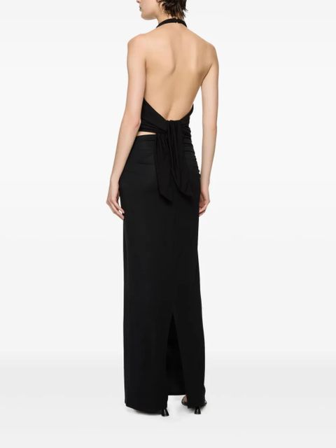 Paris Georgia knotted maxi skirt - Black