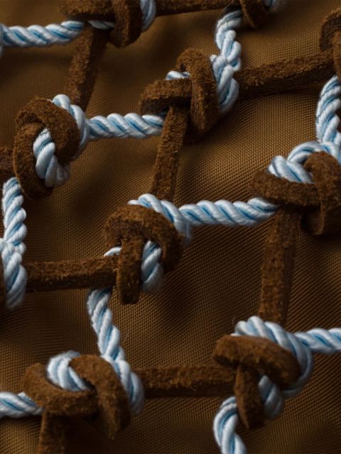 Prada small macramé tote bag - Brown