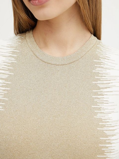 Herve Leger sukienka Ruby kolor złoty midi dopasowana CBI8498804