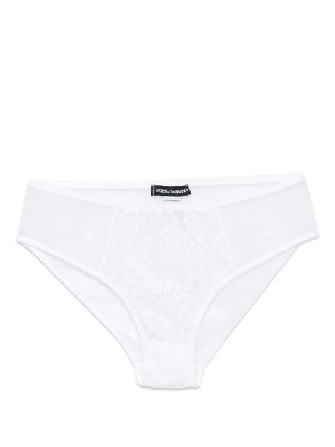 Dolce & Gabbana lace-panel tulle briefs - White - zdjęcie produktu nr 1
