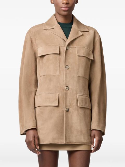 Tod's pocket leather jacket - Neutrals