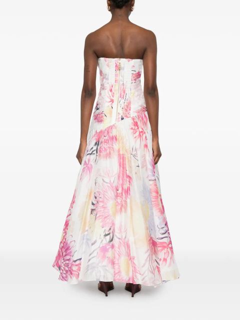 Aje Reflector ruffled maxi dress - White