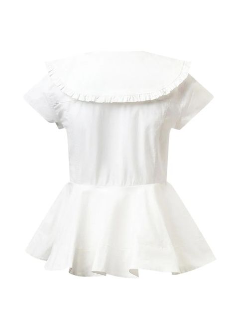 GANNI ruffle shirt - White - zdjęcie produktu nr 2
