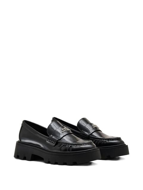 Marc Jacobs logo-plaque platform loafers - Black