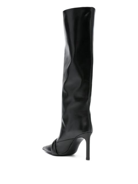 Coperni knee-high pointed-toe boots - Black