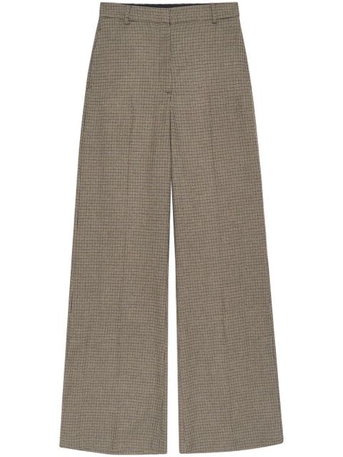 ANINE BING Lyra houndstooth-pattern blazer - Brown - zdjęcie produktu nr 1