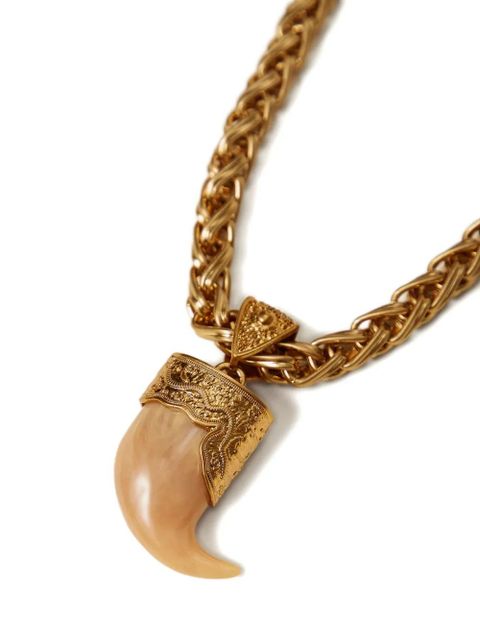 TWINSET horn-pendant necklace - Yellow