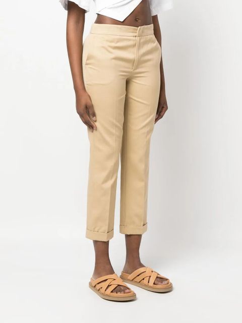 TWINSET cropped straight-leg trousers - Neutrals