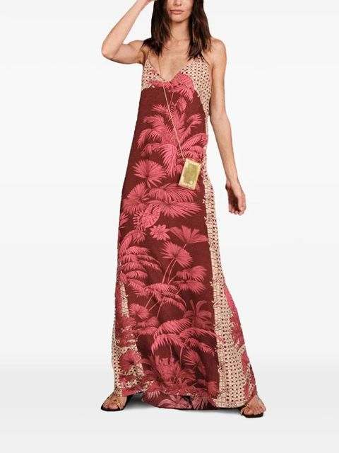 Johanna Ortiz Tropical Harmony printed maxi dress - Red