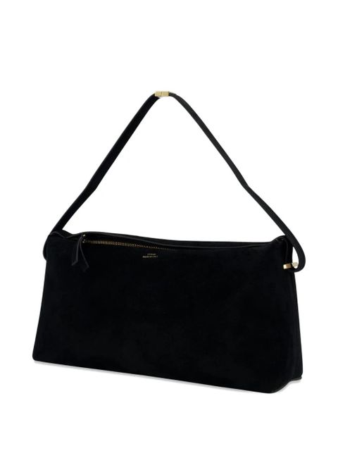 TOTEME Scoop suede zip-fastening shoulder bag - Black - zdjęcie produktu nr 2