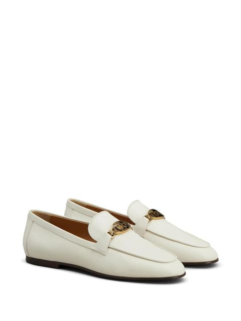 Tod's logo-plaque leather loafers - White - zdjęcie produktu nr 2
