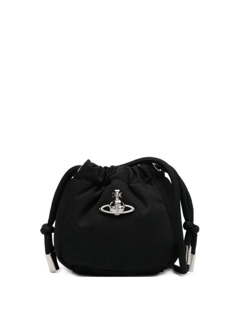 Vivienne Westwood Nano Hilary Orb-detail drawstring mini bag - Black - zdjęcie produktu nr 1