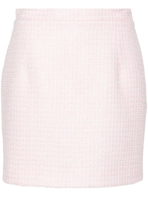 Alessandra Rich sequin-embellished tweed mini skirt - Pink - zdjęcie produktu nr 1