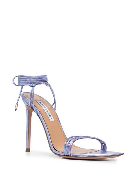 Aquazzura Trouble Maker metallic sandals - Purple - zdjęcie produktu nr 2