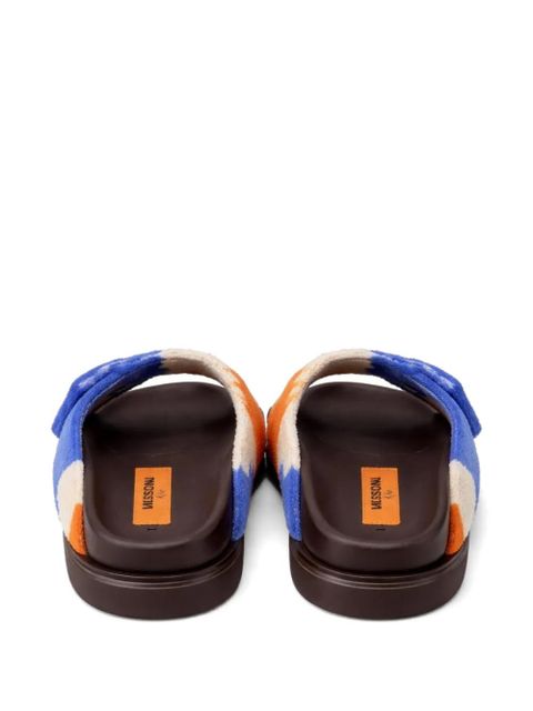 Missoni zigzag pattern buckle-fastening sandals - Blue