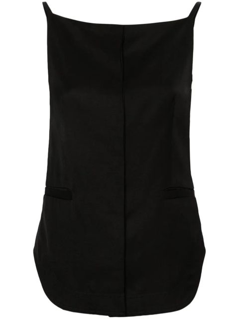 LouLou de Saison Mihant square-neck twill top - Black - zdjęcie produktu nr 1