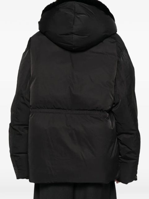 TOTEME cinched puffer jacket - Black