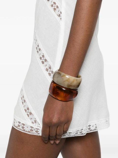 Gimaguas Beatrice lace-trim mini dress - White