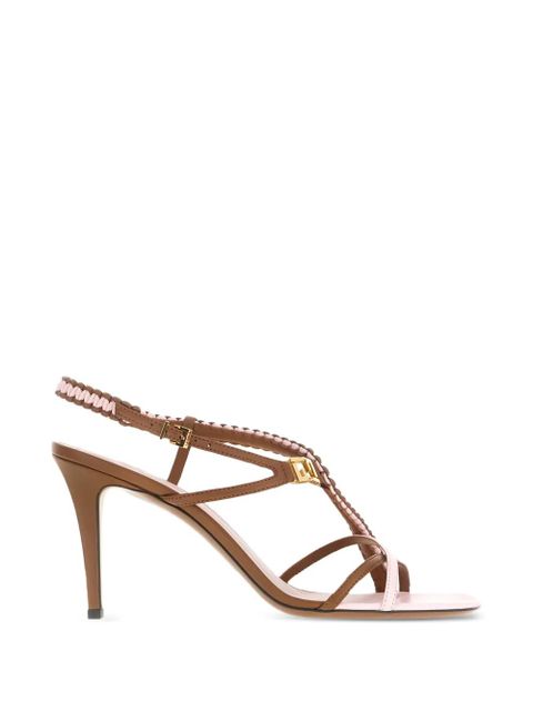FENDI 85mm FFold heeled sandals - Neutrals - zdjęcie produktu nr 1