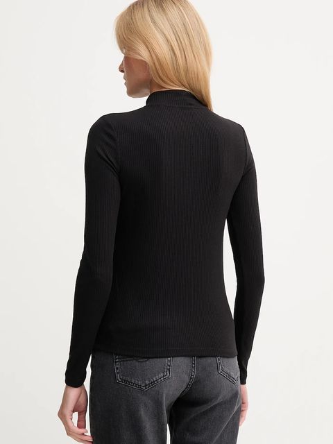 Pepe Jeans longsleeve kolor czarny z półgolfem PL5000042