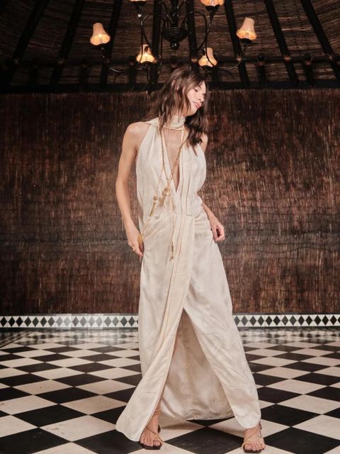 Johanna Ortiz Wildly Beautiful midi dress - Neutrals