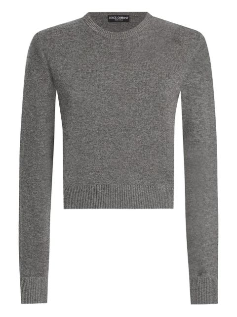 Dolce & Gabbana round-neck cropped sweater - Grey - zdjęcie produktu nr 1