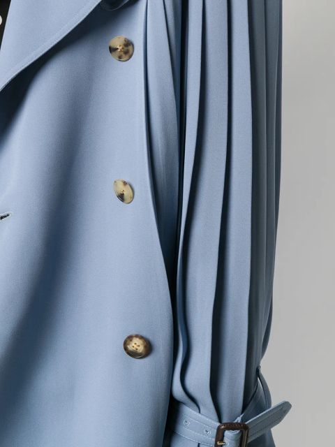 Valentino Garavani pleated trench coat - Blue