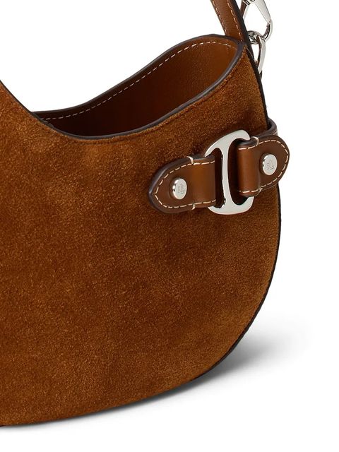 Lauren Ralph Lauren torebka zamszowa kolor brązowy 431980160