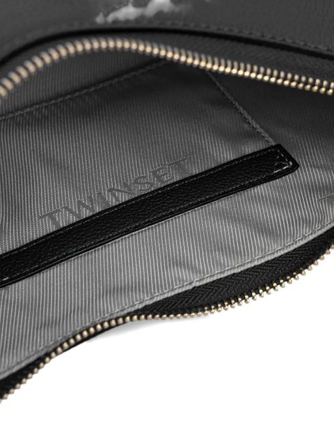 TWINSET logo-lettering shoulder bag - Black