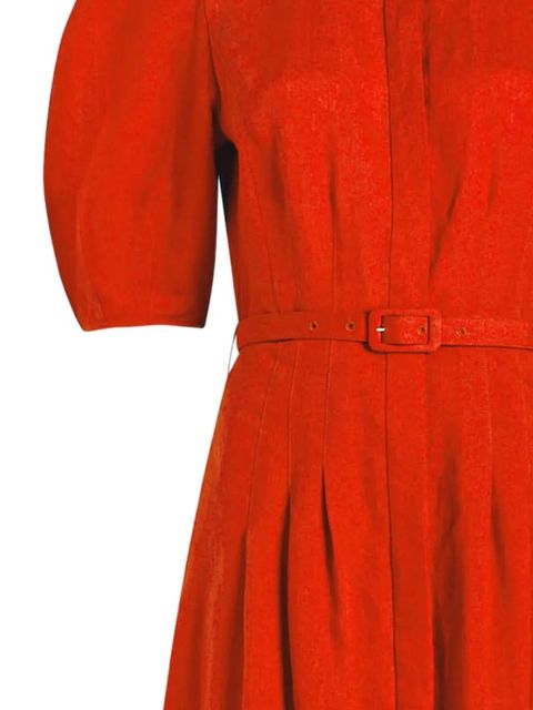 Gabriela Hearst Maude belted-waist puff-sleeve dress - Orange - zdjęcie produktu nr 2