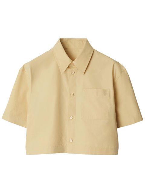 Burberry cropped cotton shirt - Neutrals - zdjęcie produktu nr 1