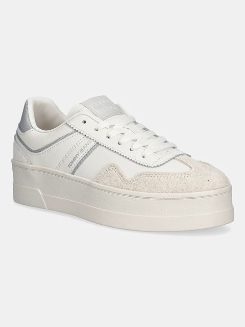 Tommy Jeans sneakersy THE GREENWICH FLATFORM damskie kolor beżowy EN0EN02807 - zdjęcie produktu nr 1