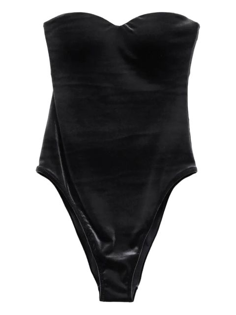 Balenciaga logo-print sweetheart-neck swimsuit - Black - zdjęcie produktu nr 1