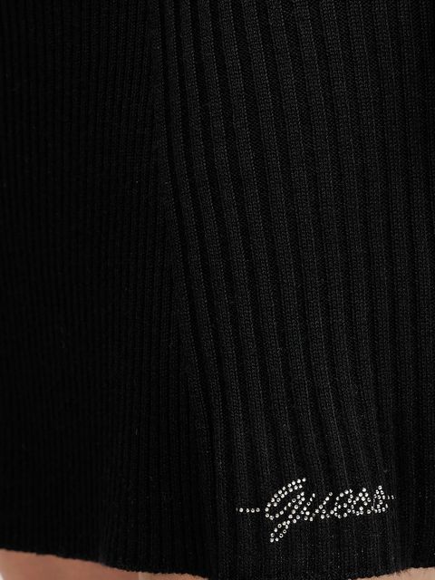 Guess sukienka z dodatkiem wełny JULIA kolor czarny mini dopasowana W5BK78 Z3OW2