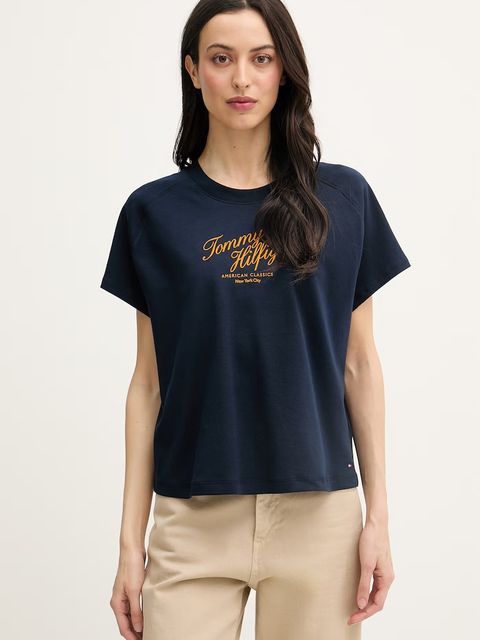 Tommy Hilfiger T-shirt damski bawełniany - zdjęcie produktu nr 1