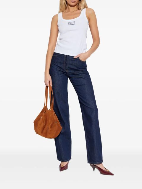 Versace logo-embroidered top - White