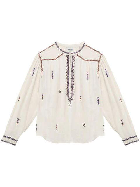 MARANT ÉTOILE Pelson blouse - White - zdjęcie produktu nr 1