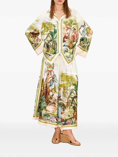 ALEMAIS Jungle Boogie silk trousers - Neutrals - zdjęcie produktu nr 2