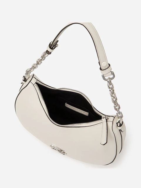 Karl Lagerfeld torebka skórzana K/AUTOGRAPH kolor biały A2W30019