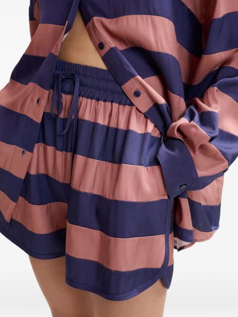 Essentiel Antwerp Jalana striped drawstring shorts - Purple