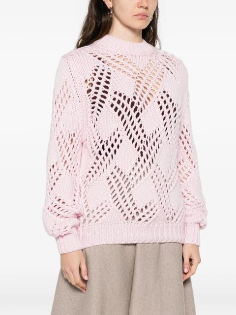 Jil Sander open-knit sweater - Pink