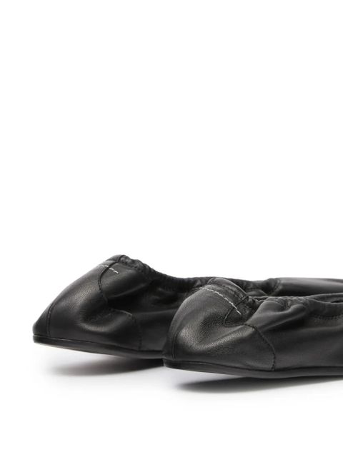 MM6 Maison Margiela gathered ballet flats - Black