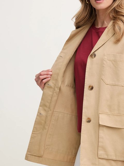 MAX&Co. kurtka bawełniana damski kolor beżowy przejściowa 2516081053200