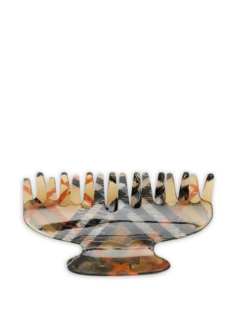 Burberry check claw hair clip - Neutrals - zdjęcie produktu nr 1