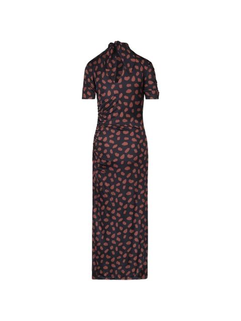 Johanna Ortiz Serene Safari printed midi dress - Black