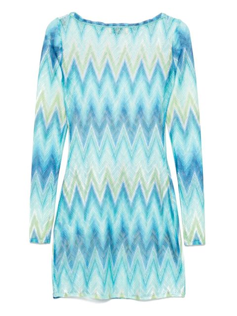 Missoni zigzag-woven mini dress - Blue - zdjęcie produktu nr 2
