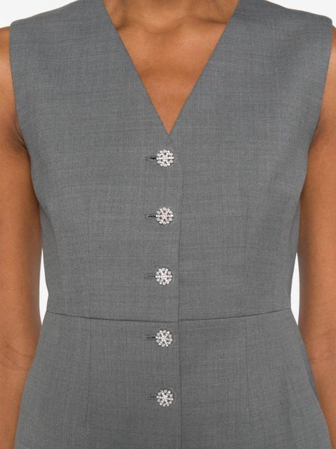 Maje sleeveless V-neck waistcoat - Grey