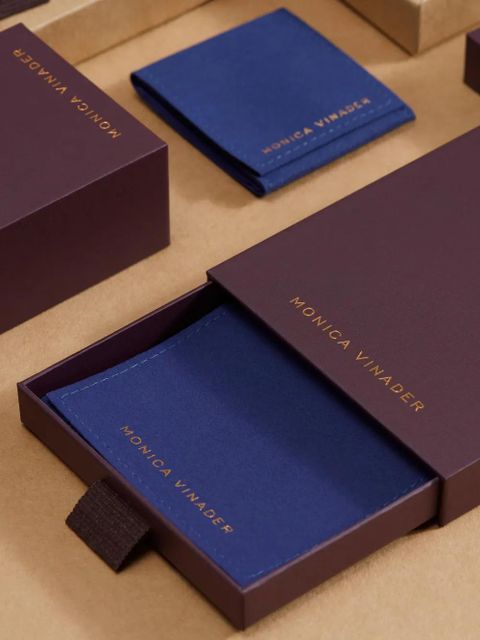 Monica Vinader 14kt white gold Nura Mini Pebble single earring - Silver